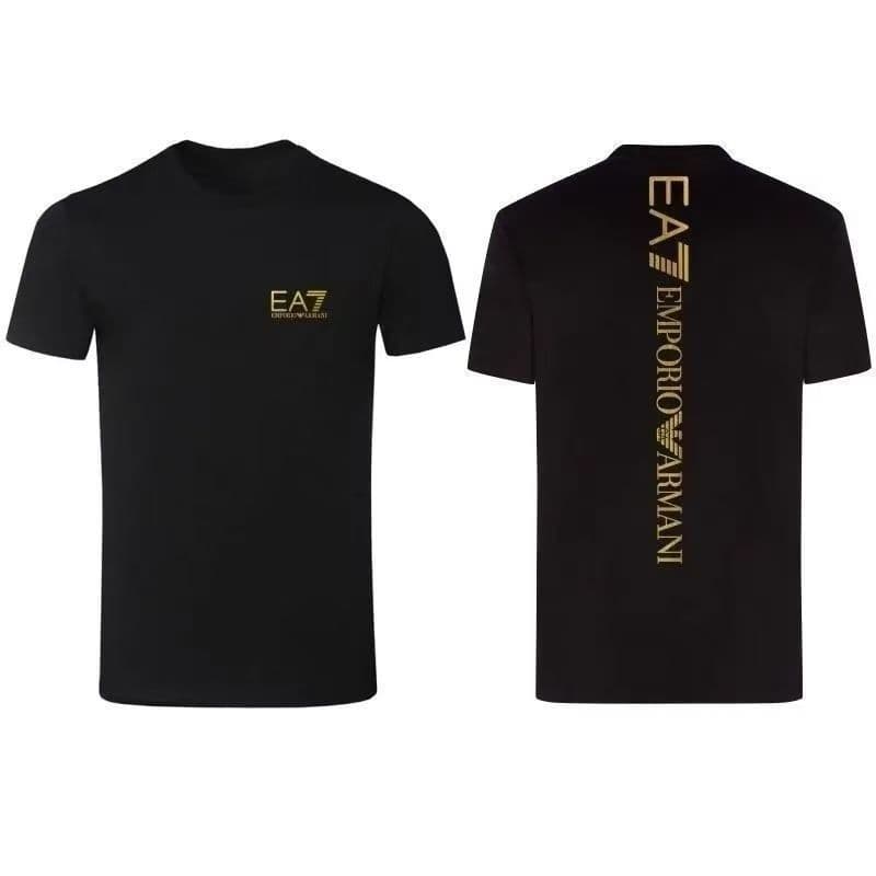T-shirt à manches courtes et col rond EA7, collection été 2026, imprimé tendance pour homme.