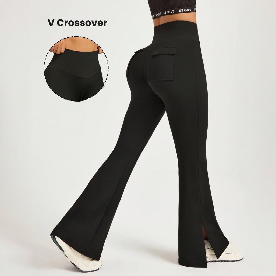 Women's Clothing High Waist Yoga Flared Pants Hip Lifting Slimming Casual Open And Slightly Flared Pants Sports Fitness Trousers