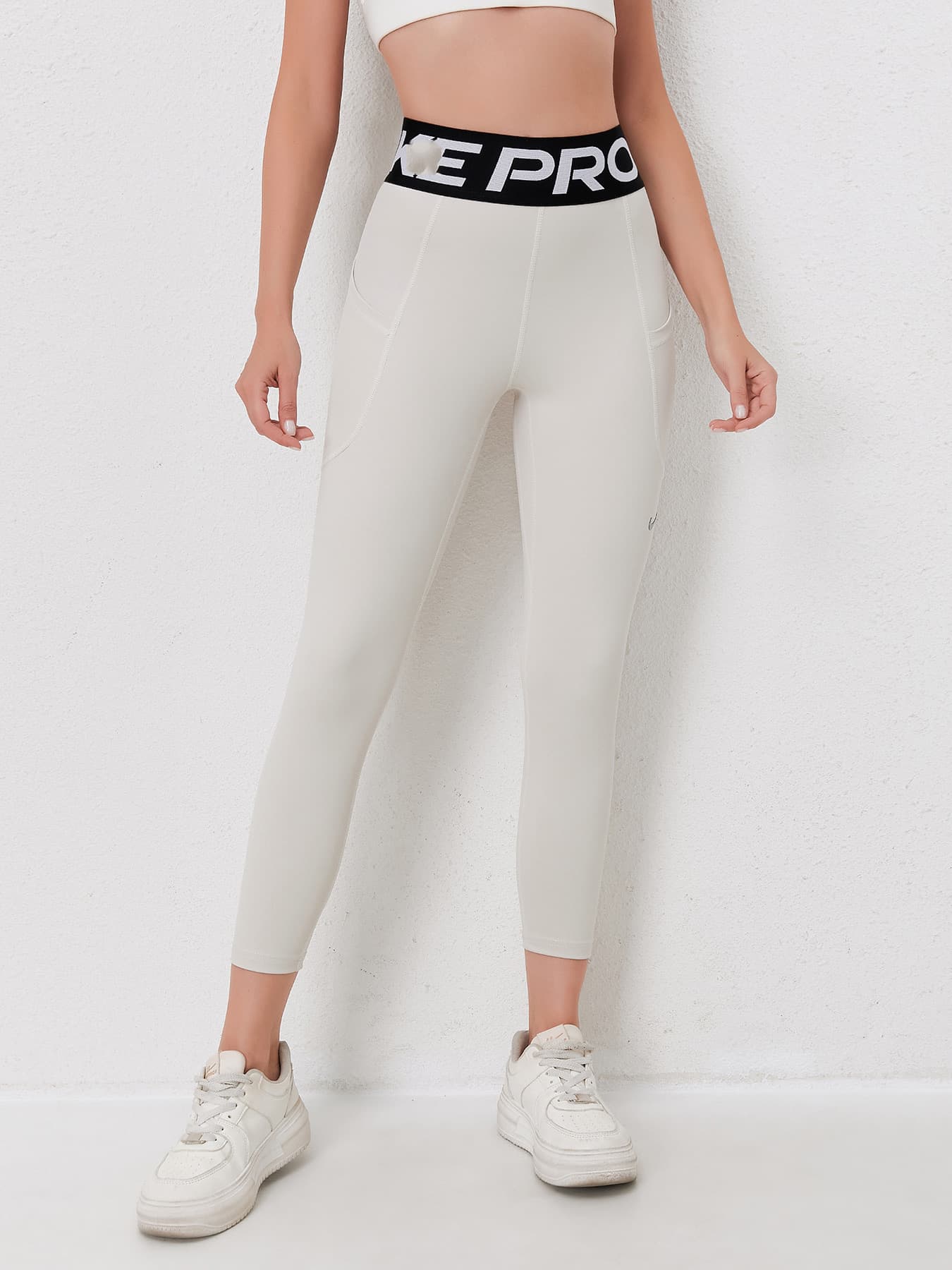 Pantalon de yoga taille haute avec poches - Leggings de sport gainants et galbants pour femme - Pantalon de compression extensible pour le fitness, d