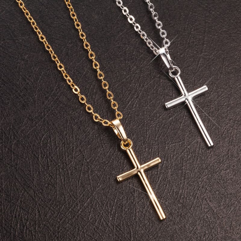 Cross pendant necklace clavicle chain vintage necklace long pendant necklace men's foreign trade chain necklace wholesale