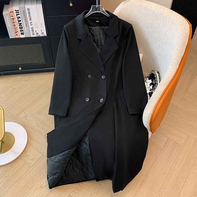 Women's Clothing 300 Jin plus size women's clothing fat mm winter thick padded coat long windbreaker commuter style jacket winter new