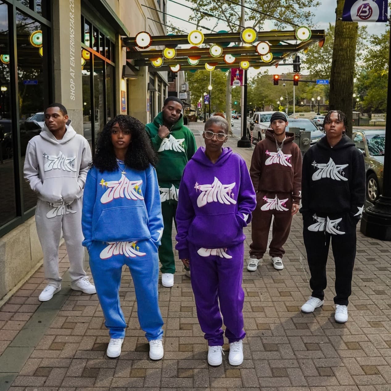 Men's Clothing Streetwear Hoodie Jogger Set With Bold Letter Print - Oversized Unisex Pullover Sweatshirt & Pants For Casual Outfit