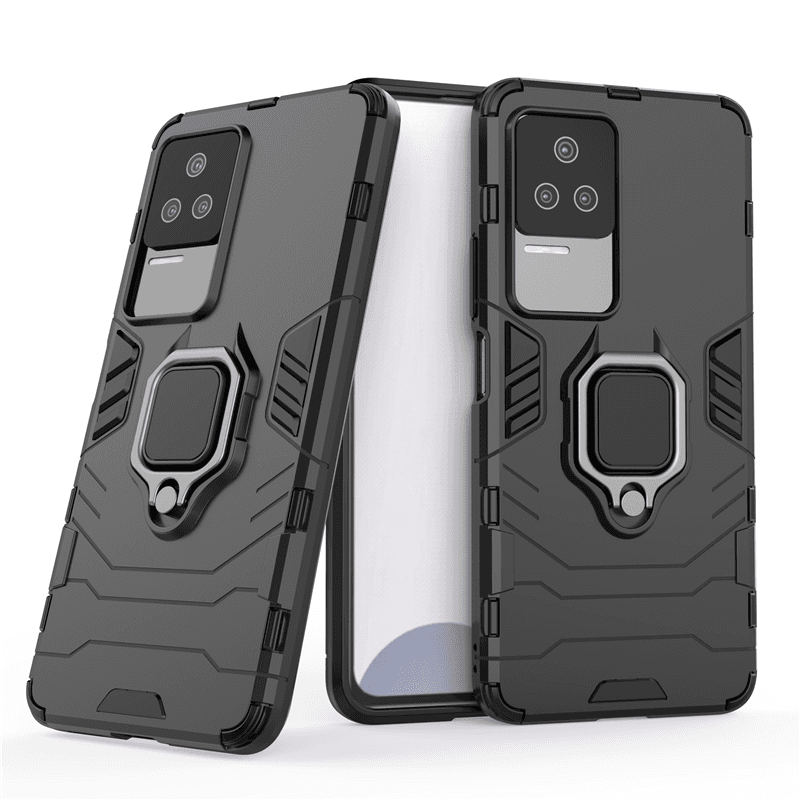 For Xiaomi Redmi K50 K40s K40 Pro Ultra Gaming Hybrid Hard PC + Soft TPU Armor Anti-Drop Case Rotating Ring Stand Holder