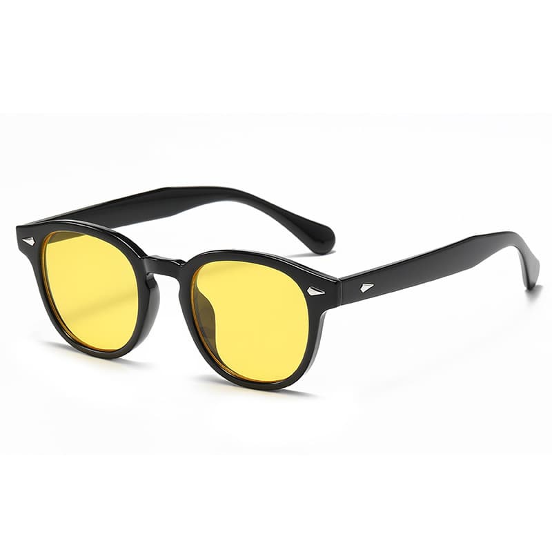 New Arrivals Vintage Small Round Sunglasses Men Ins Popular Fashion Clear Ocean Lens Rivets Sun Glasses Brand Eyewear Retro Oculos