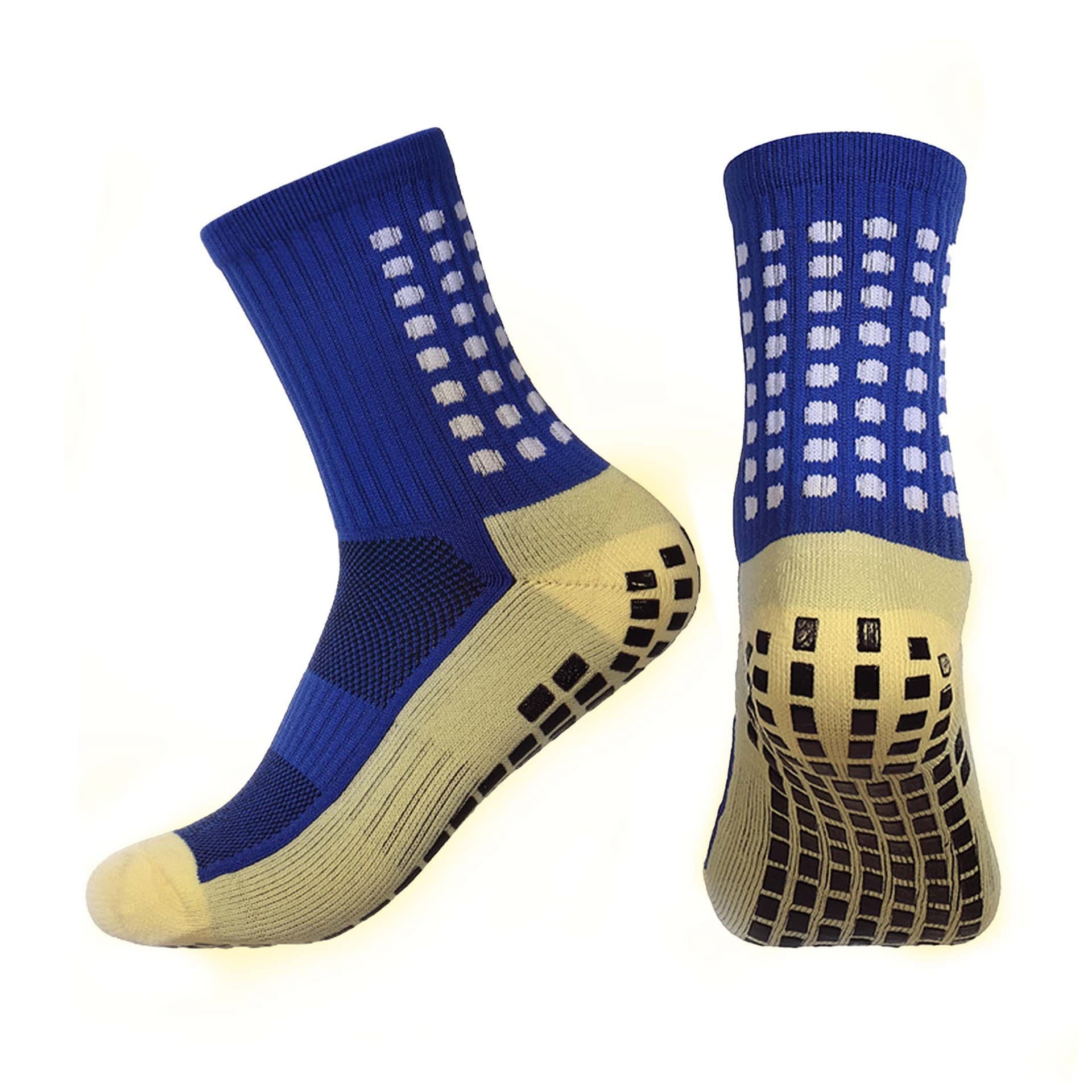 Football Socks Mid Calf Soccer Socks, Anti Slip, Adhesive Coated, Professional Thickened Terry Cloth Bottom Socks.