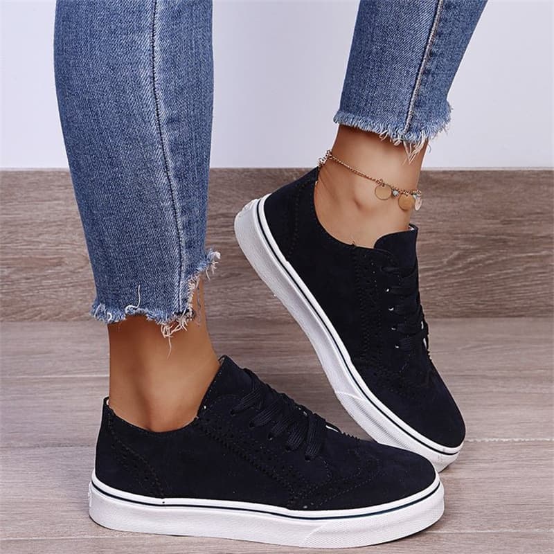 Women's Shoes Spring And Summer New Lace Up Shoes Comfortable Casual Women's Shoes Round Toe Flat Bottom Solid Color Single Shoes For Women