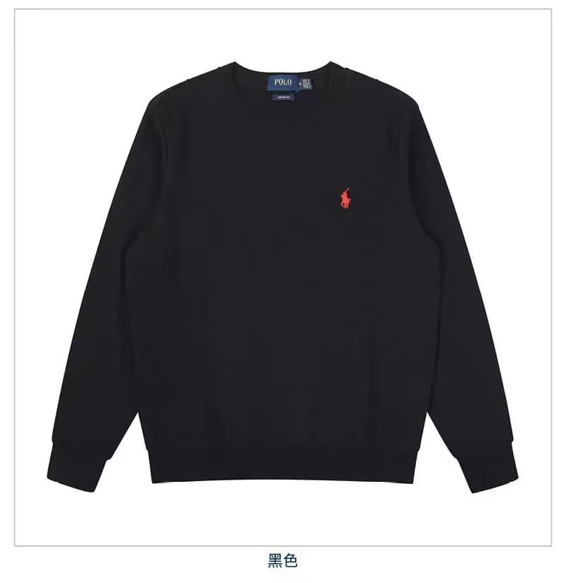 Pull unisexe à col rond fin en coton, style décontracté, avec broderie poney et manches longues, collection printemps-automne 2025.