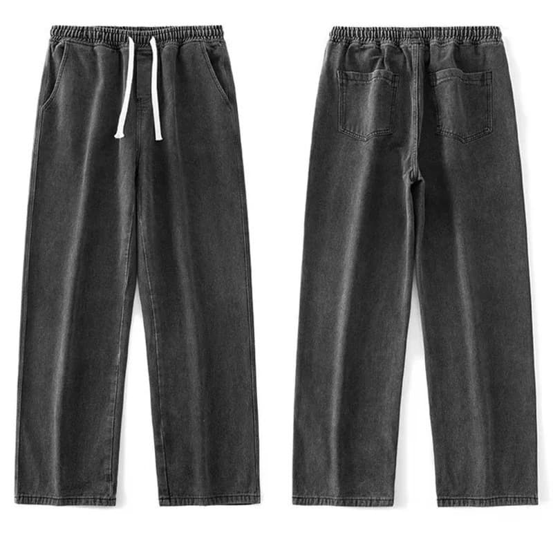 Men's Clothing Summer New Men's Loose Casual Design Niche Straight Wide Leg Denim Trousers