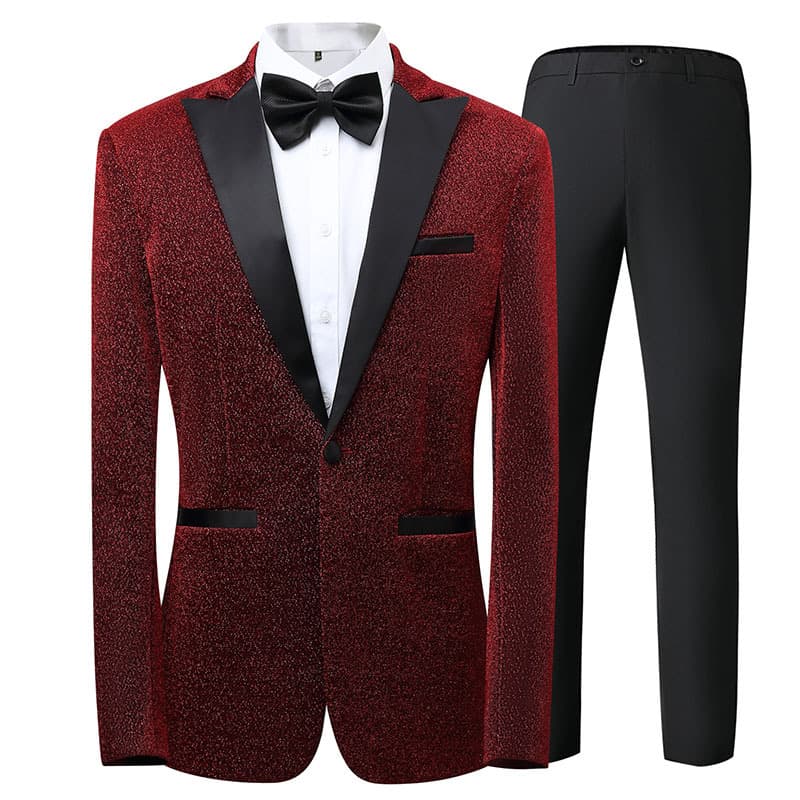 Men's Clothing Groom Suit Men's Three Piece Suit Slim Korean Wedding Dress Business Casual Handsome Men's Suit