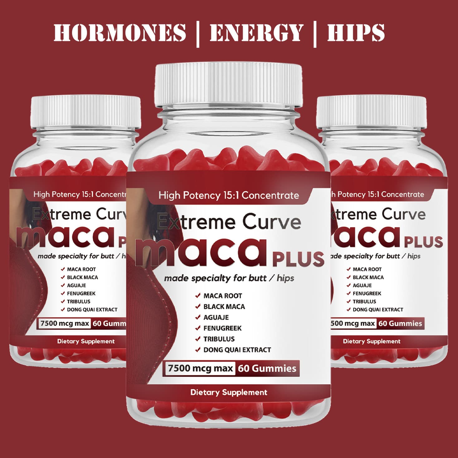 healthy Authentic Of Maca In-stock Bear-shaped Gummies, 60 Pieces