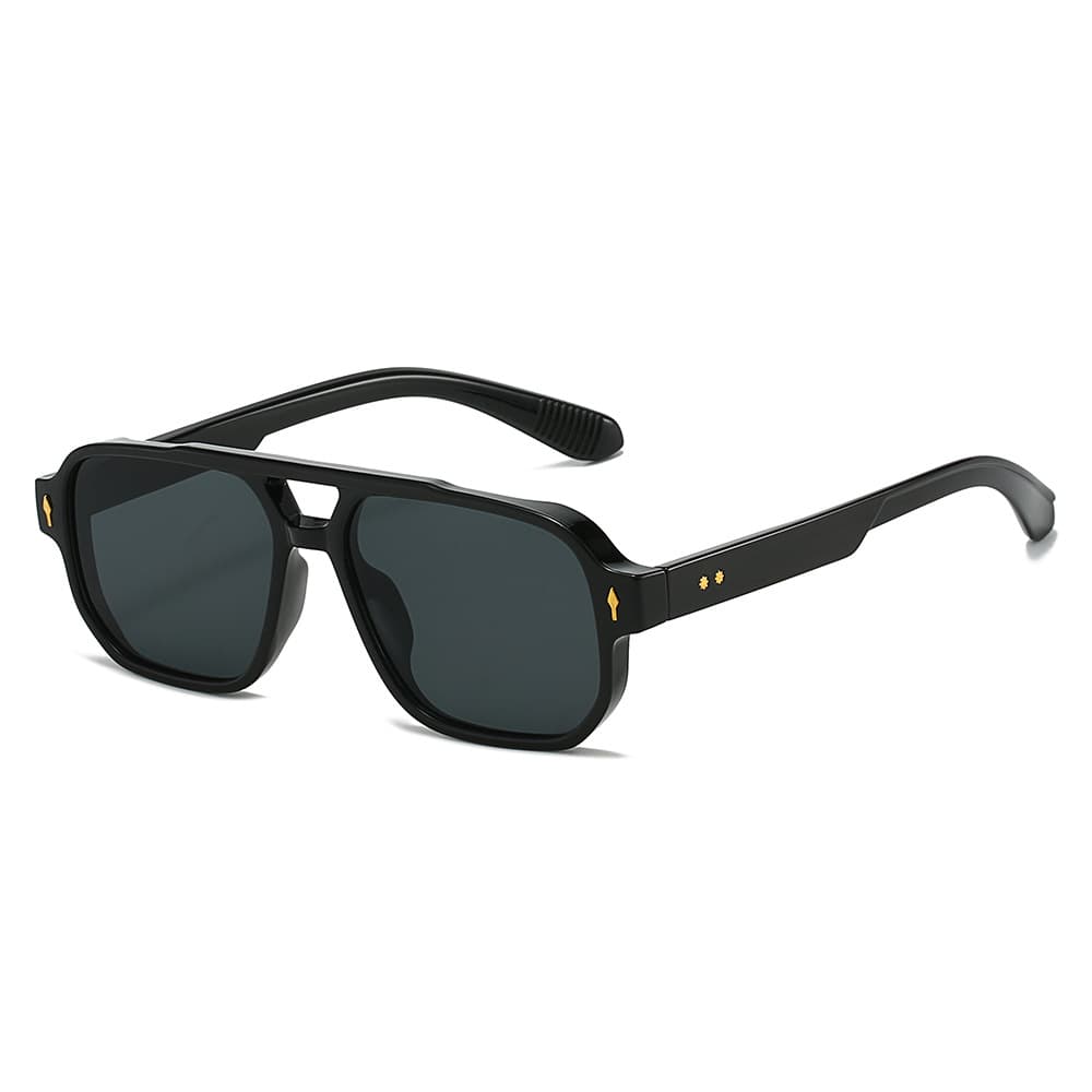 New Fashion Double Bridge Rivet Men's Wholesale Retro Casual Driving Business Sunglasses