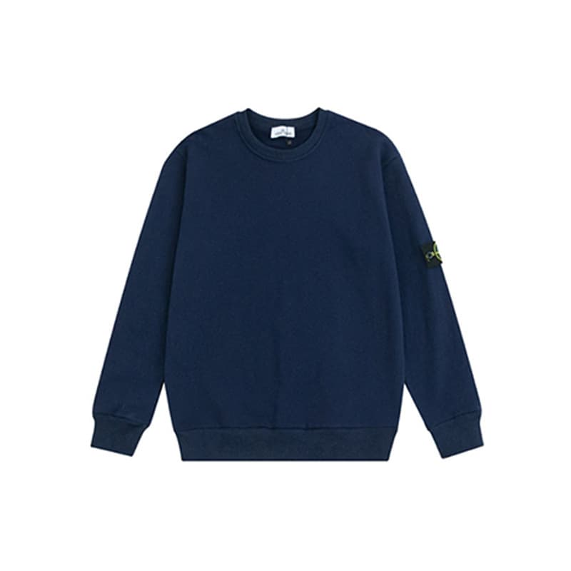 Sweat-shirt pour homme, coupe ample, décontracté, épais, couleur unie, col rond