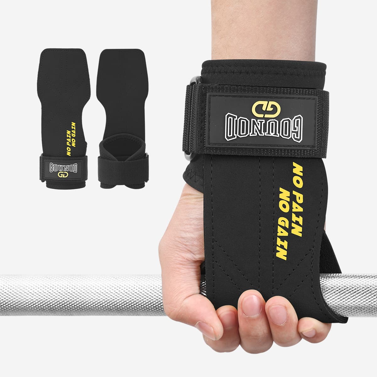 new fitness double layer thickened leather palm guard equipment non slip wear resistant wrist guard hard pull power belt