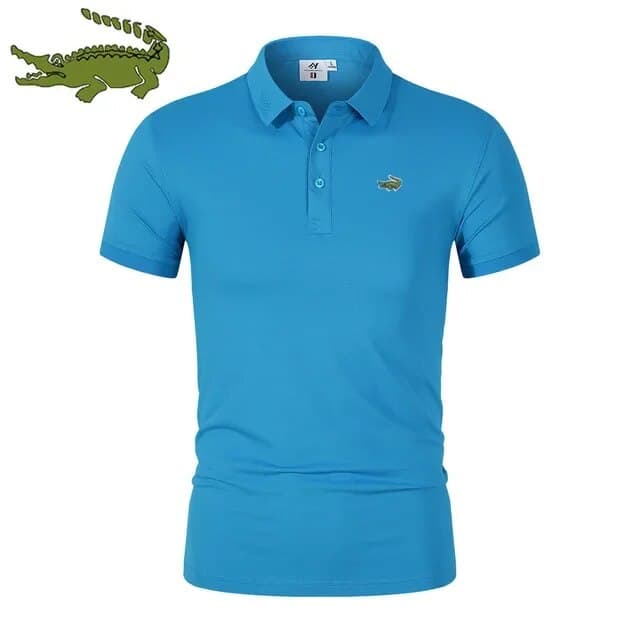 Polo à revers respirant en coton pour homme, broderie, popsicle, tendance, été, loisirs, affaires