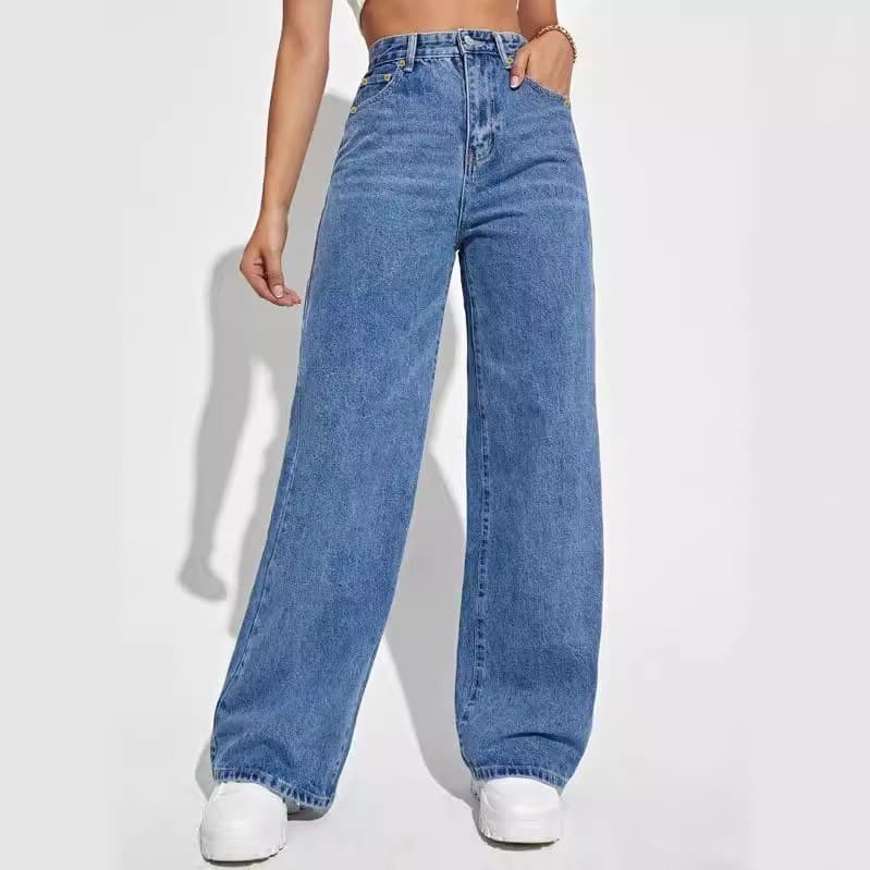 Women's Clothing Women's Straight Jeans Women's Loose Comfortable Casual Versatile