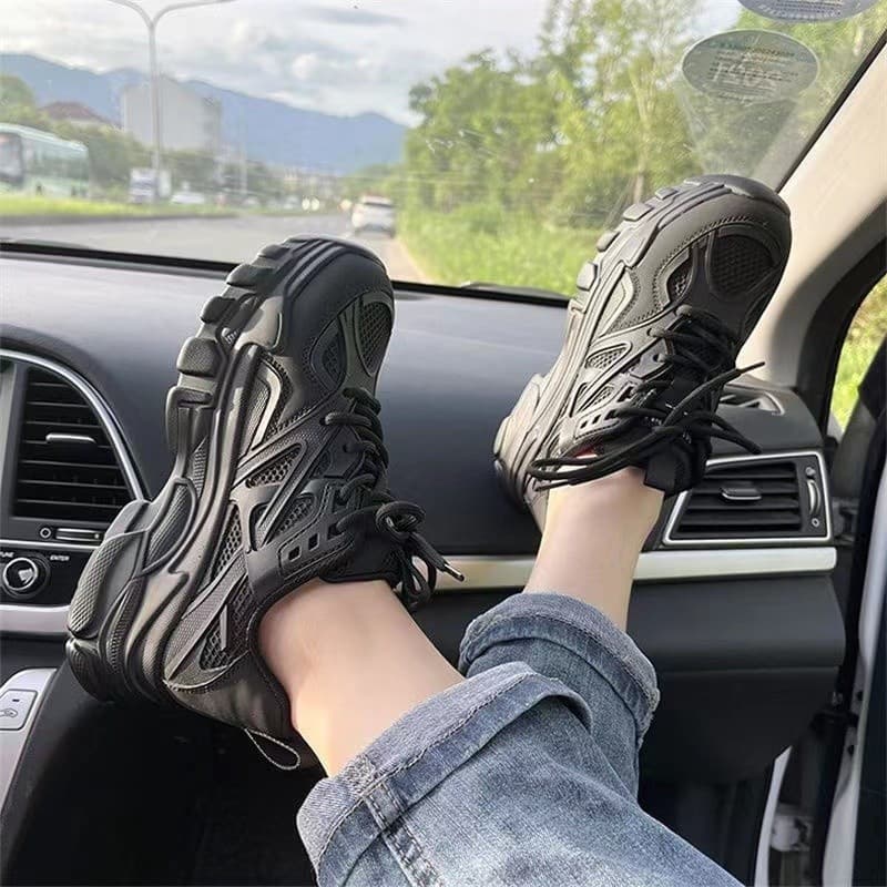 Thick soled height enhancing dad shoes for women 2024 summer Korean version new versatile sports casual single shoes ins trend