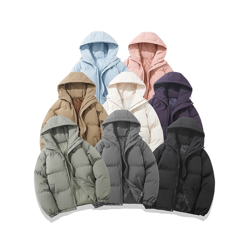 Men's American-Style Winter Cotton Jacket – Thickened Couples Coat In Solid Colors, Simple & Versatile
