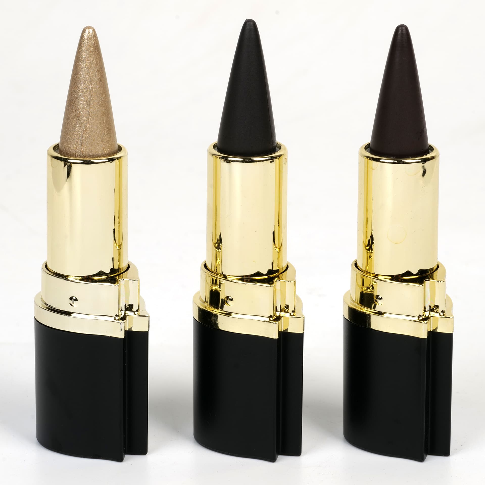 MISS ROSE Pointed - Tip Eyeliner Gel Pencil - 3 - Color Waterproof, Intense Single - Color, Create Charming Eyeliner With One Stroke