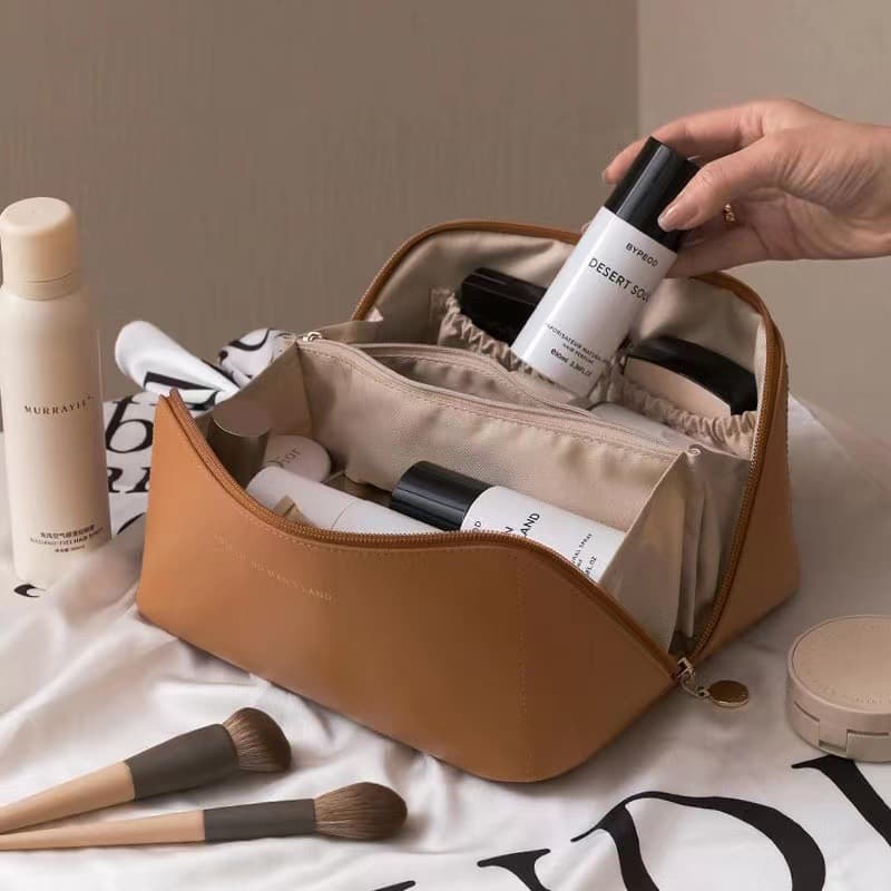 Women's Bags Pu Pillow Cosmetic Bag Accordion Cosmetic Bag Portable Female Large Capacity Style Cosmetic Storage Bag Wholesale