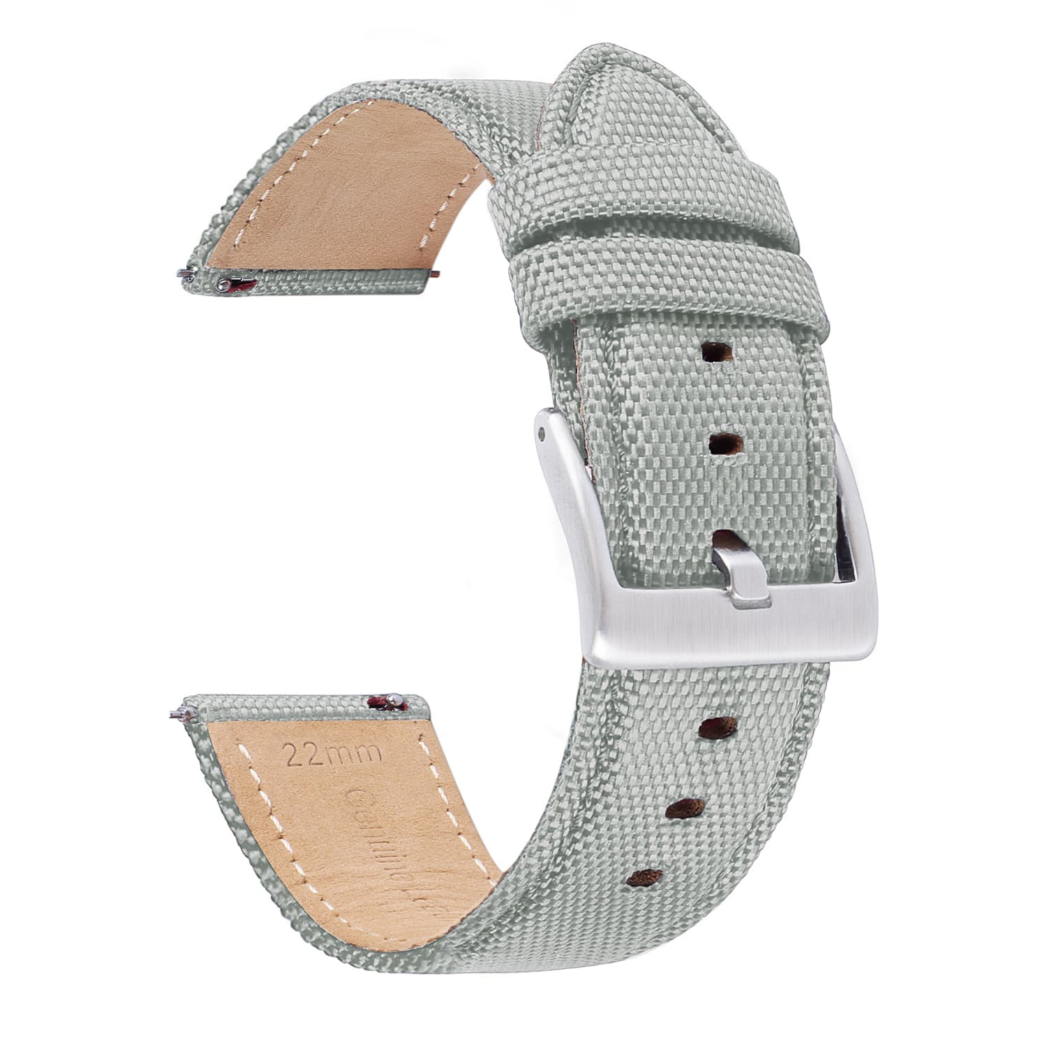 Watchbands Nylon Canvas Leather Strap With Leather Holes 20/22mm Nylon Bound Watch With Quick Release Switch Ear