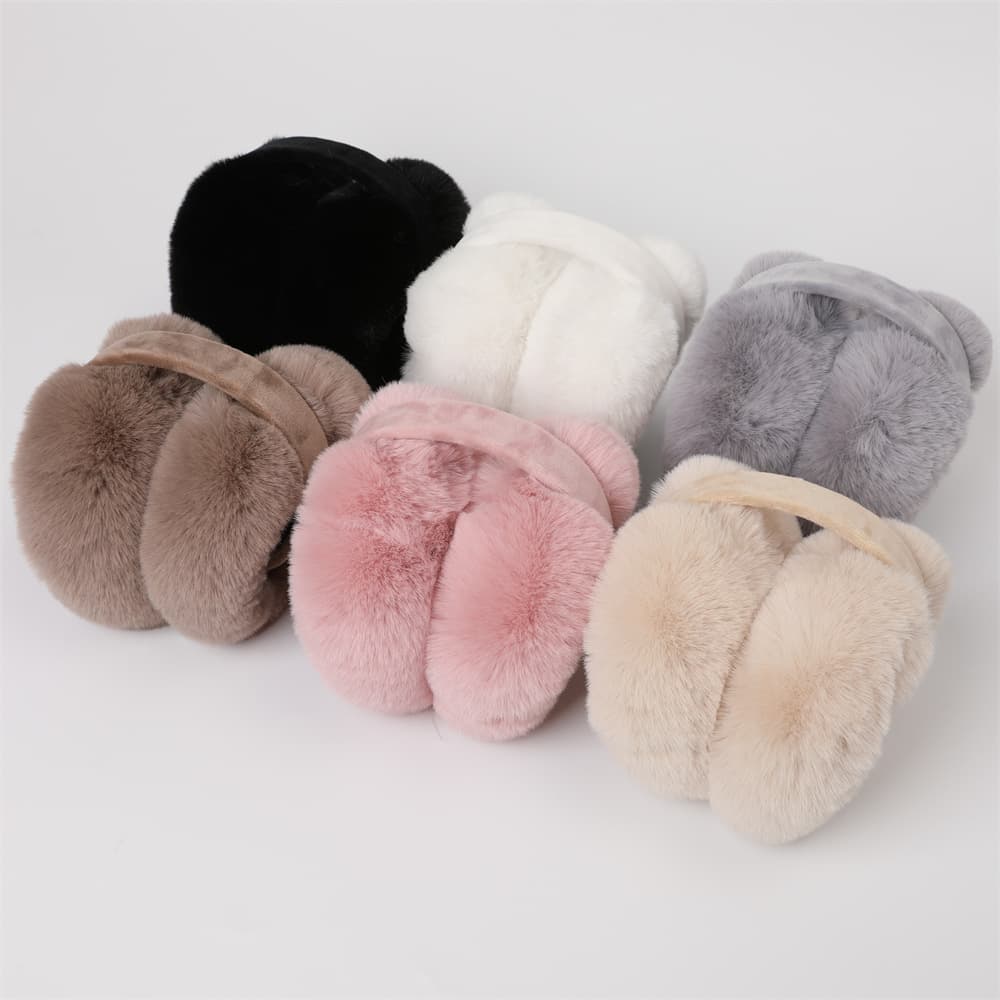 Unisex Winter ear muffs Foldable ear protection Plush ear muffs Foldable ear protection and anti-freeze ear cap cute plush ear bag