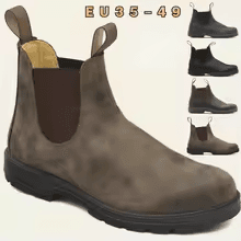 Retro Leather Shoes Men Boots Casual Comfortable Unisex Ankle Boots British Style Men's Work Boots Big Size 35-49