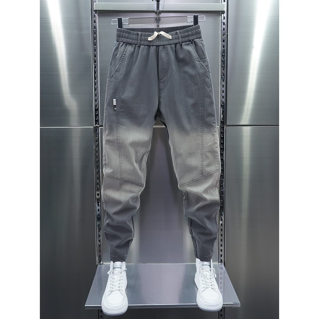 Men's Jeans – Stretch Slim Fit Tapered Jogger Pants With Ombre & Patchwork Design | Winter & Autumn Fashion"