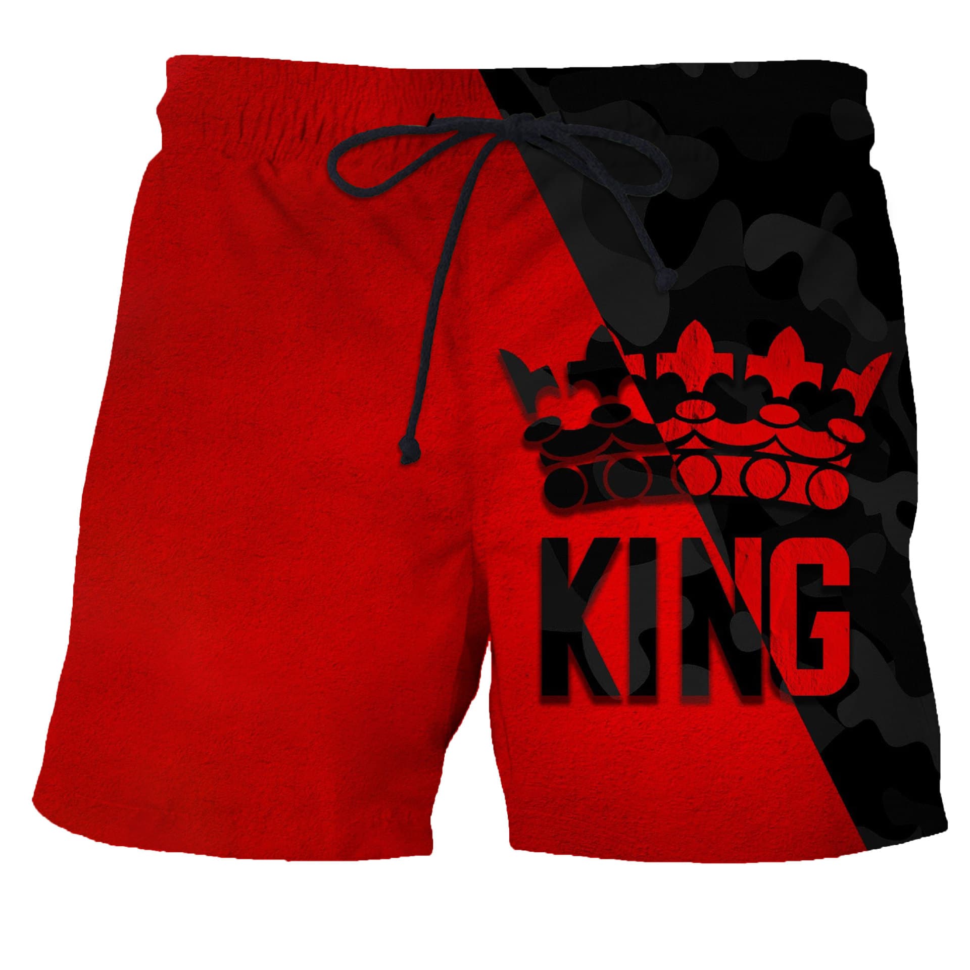 Men's Clothing Spot cross-border men's foreign trade summer loose casual shorts fashionable KING printing