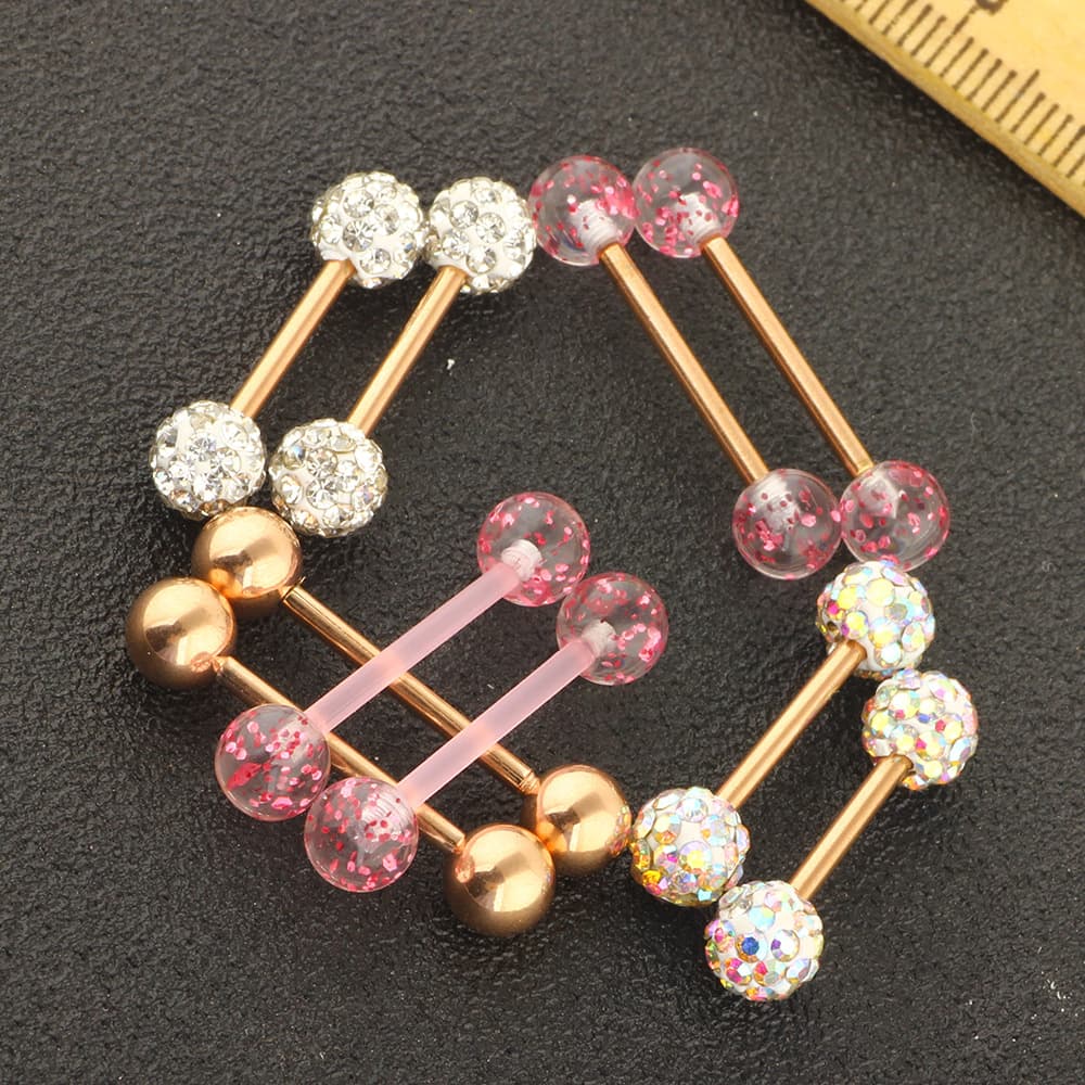 10-piece set hot-selling puncture jewelry breast ring breast nail tongue ring tongue nail earring