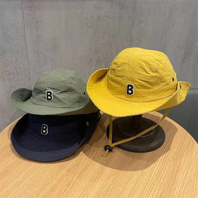 Children's Spring Summer Fisherman Western Cowboy Boys Girls Baby Outdoor Quick-Dry Sun Protection Hat Wide Brim