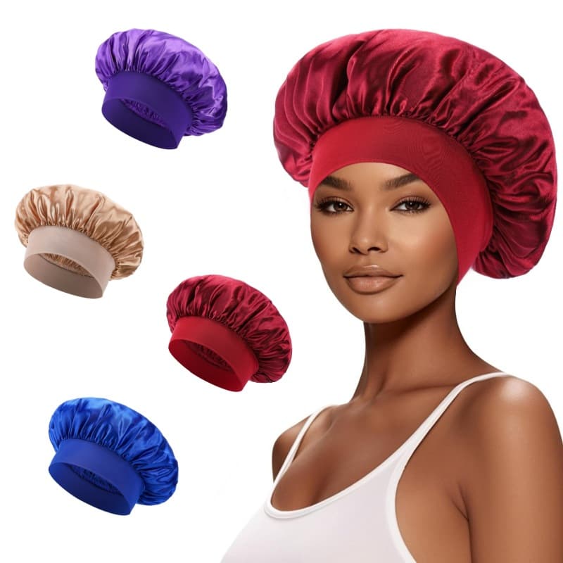 Headband Elastic Sleep Cap Satin Maternity Chemotherapy Wide Brim Beauty Hair Care Hat