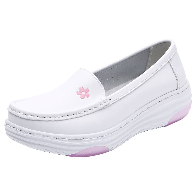 Nurse Shoes Women's Soft Soles Breathable Doctor's Work Shoes Thick Soles Non-slip Flat Medical Shoes Comfortable Small White Shoes