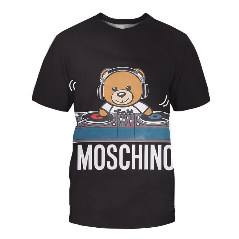 T-Shirt ample surdimensionné à imprimé de dessin animé ours pour femmes, nouvelle collection