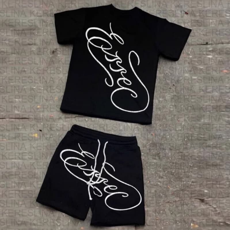 Men's Clothing New High Street Retro Old Summer Printed Letter Printed Short Sleeved T Shirt For Men And Women Trendy Loose Half Sleeved Top