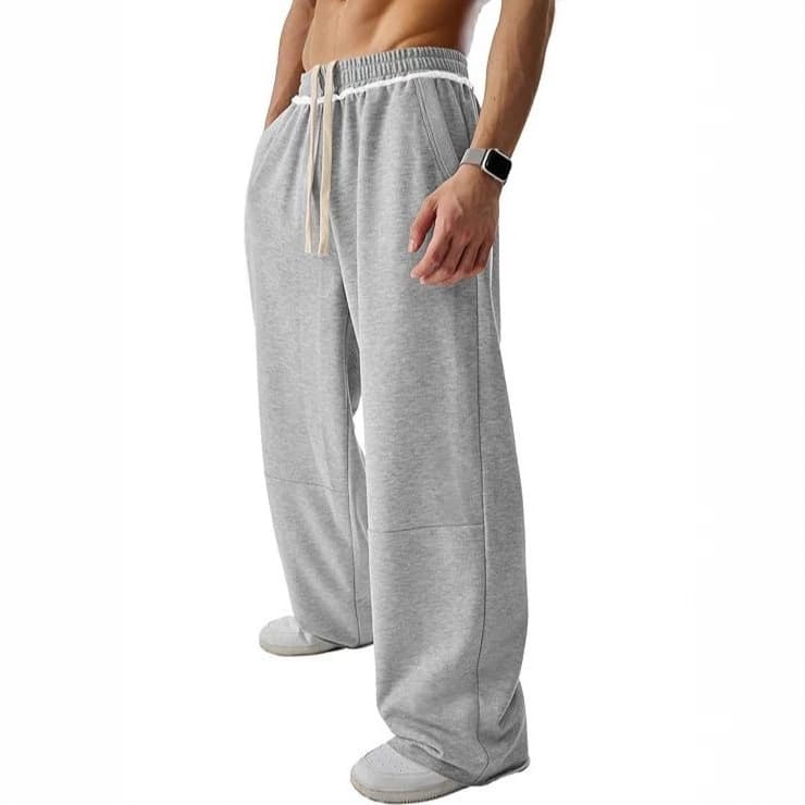 Summer Men's Solid Color Sports Fashion Casual Pants Trendy Outdoor Fitness Straight Leg Versatile Cool