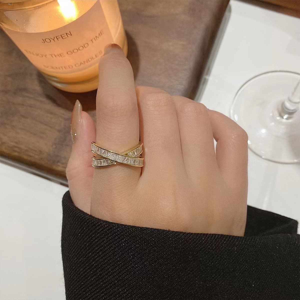 Cross Open Ring For Women, Niche Design, High-end Fashion, Unique Personality, New 2022 Model