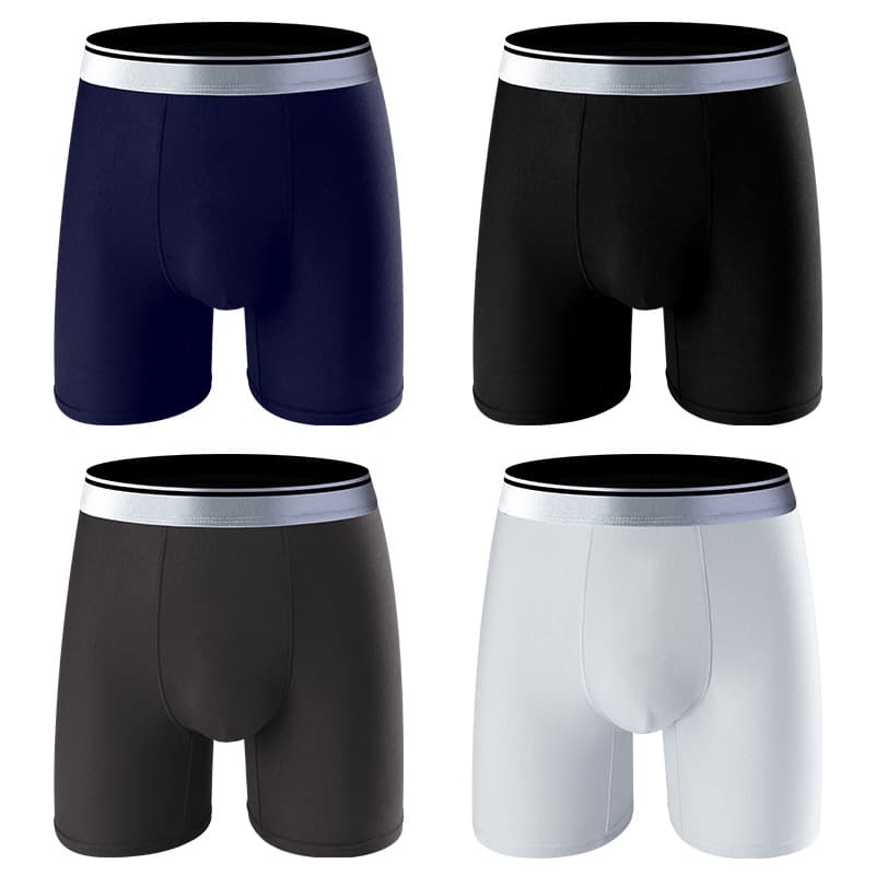Men's Modal Long Underwear Wholesale Sports Fitness Cotton Crotch Anti Wear Shorts Foreign Trade Cross Border One Piece Shipping