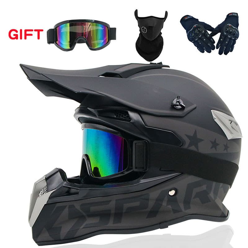 Motorcycle Off Road Helmet, All Season Full Coverage Off Road Motorcycle Helmet, Mountain Racing Downhill Full Face Helmet Riding.