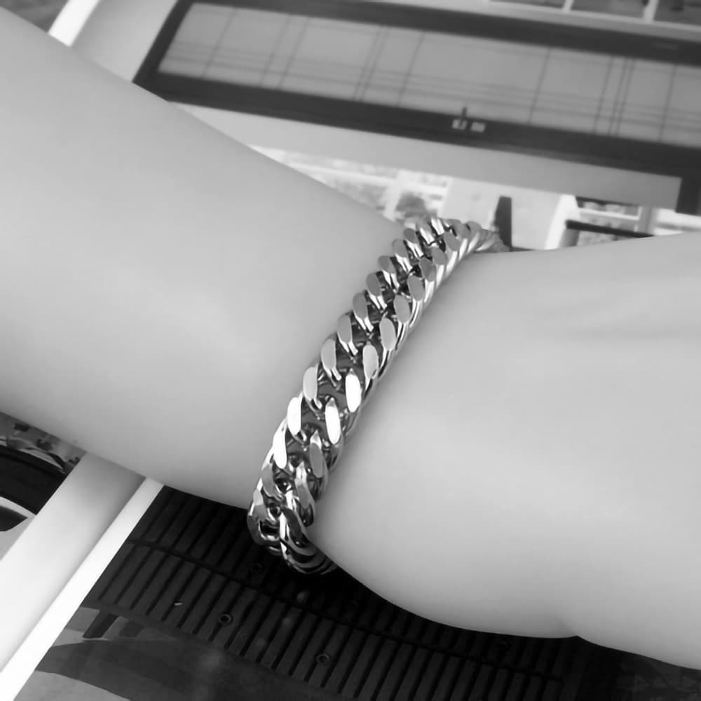 European And American Hot-Selling Jewelry Stainless Bracelet Titanium Steel Men's Hip-Hop Double-Woven Two-Sided