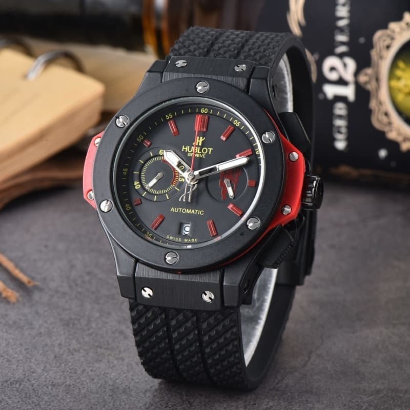 Montres pour hommes de luxe, style sport, automatique, date, chronographe, quartz, bracelet en caoutchouc.