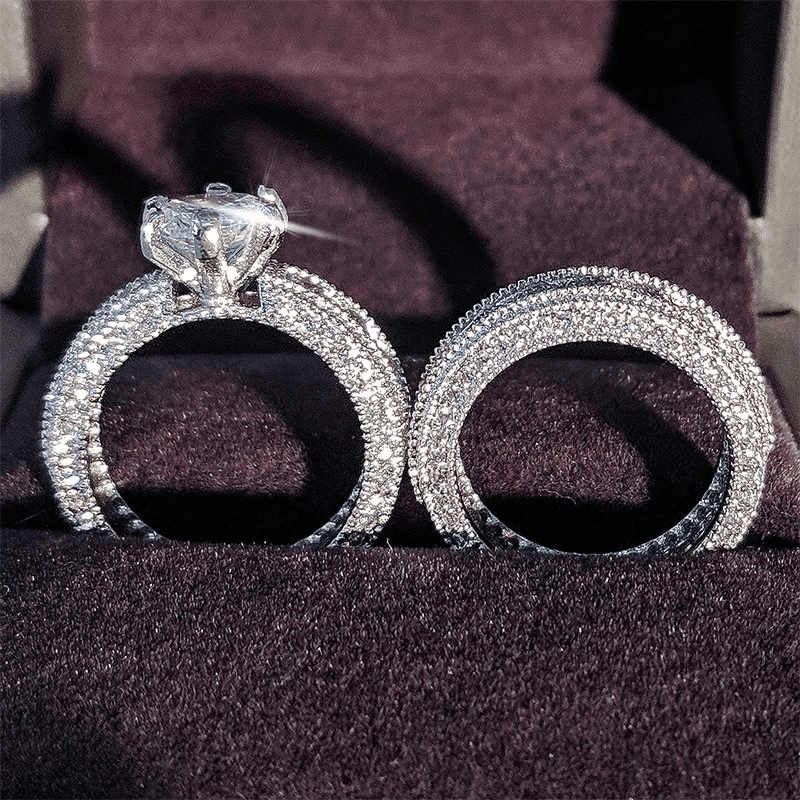 Hot sales Exquisite Fashion New Design Artificial Set Women's Wedding Ring Anniversary Gift Banquet Jewelry
