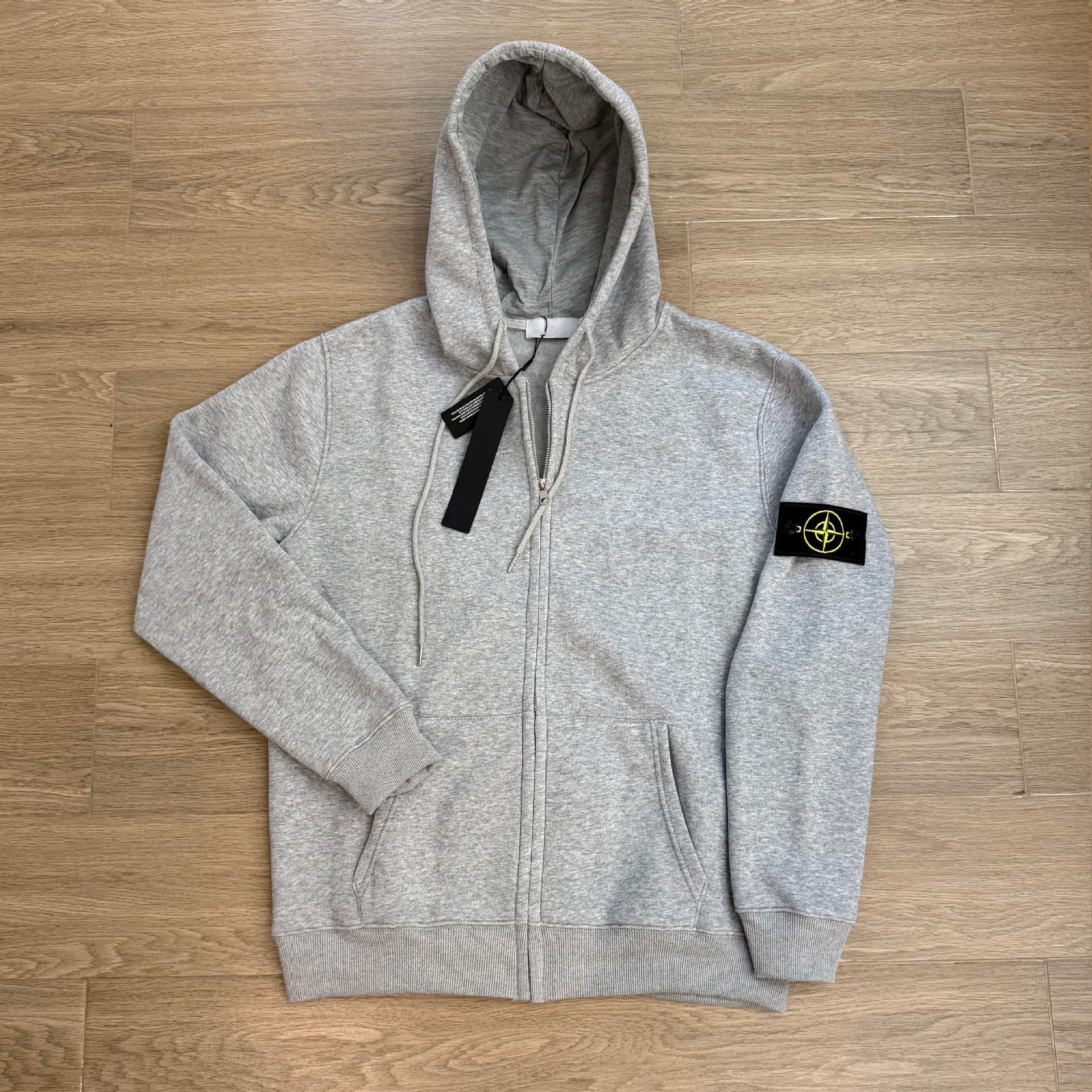 Sweat-shirt à capuche zippé pour homme, style automne/hiver, doublure polaire, marque tendance, veste cardigan brodée