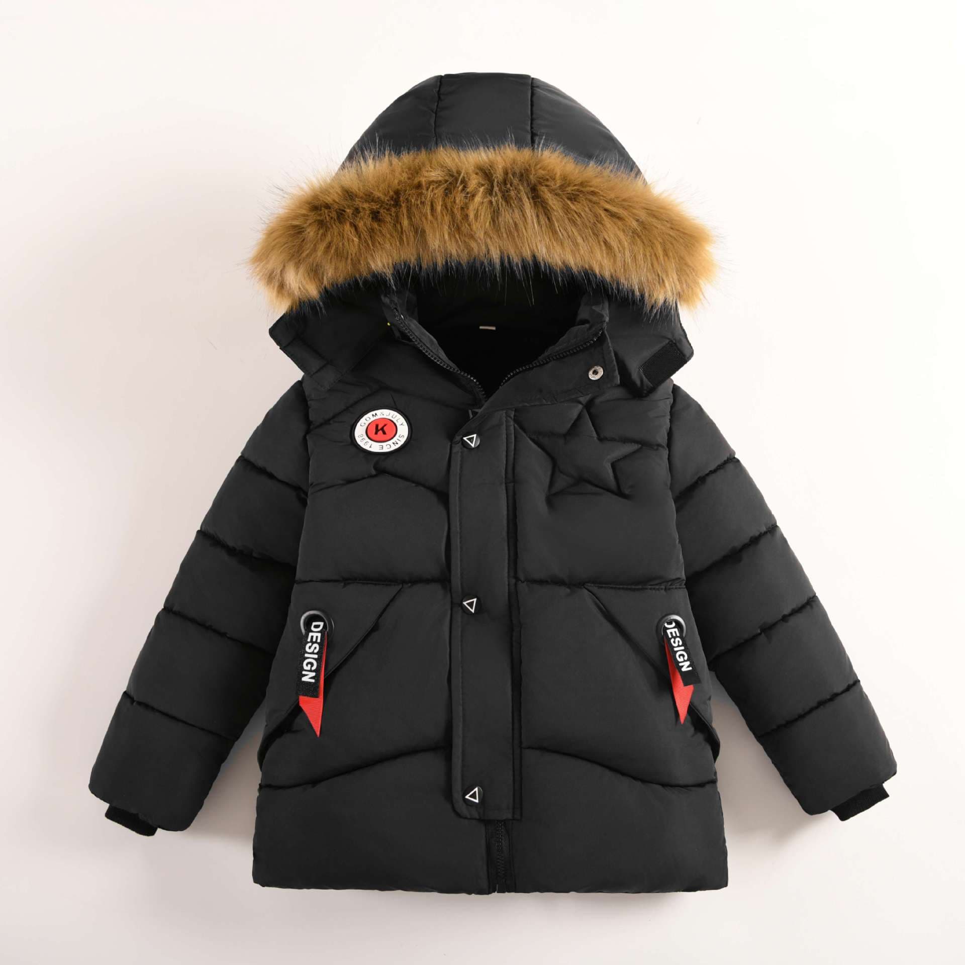 Kid's Clothing Boys' Cotton Coat New Winter Style For Children's Middle And Large Children, Plush And Thick Down Cotton, Warm Cotton Coat Trend