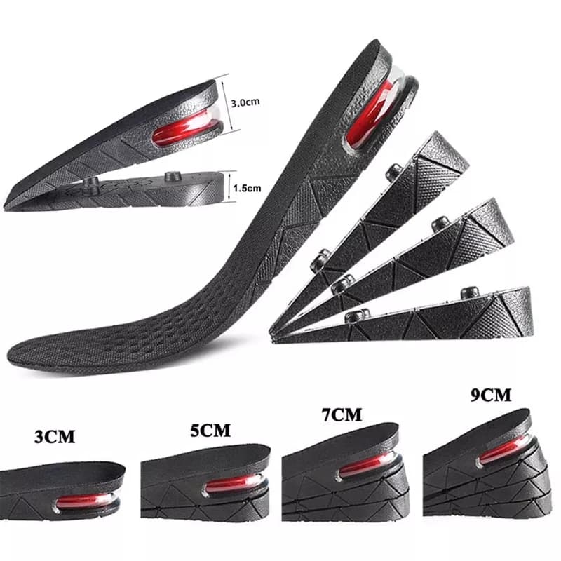 New Foot Pad Invisible Insole Cut Shoe Heel Insert Taller Support Absorbing Increase Height Heightening Cushion Lift