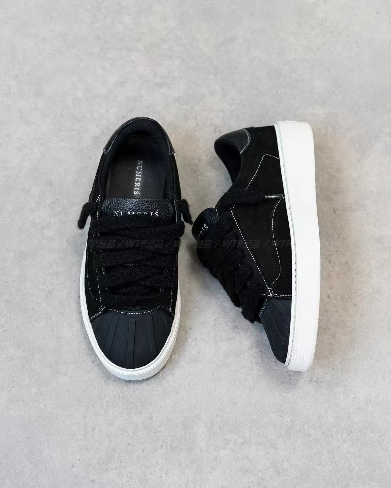 Chaussures Numeris, baskets décontractées pour hommes, plates, à bout rond, à lacets, baskets classiques et polyvalentes en cuir véritable.