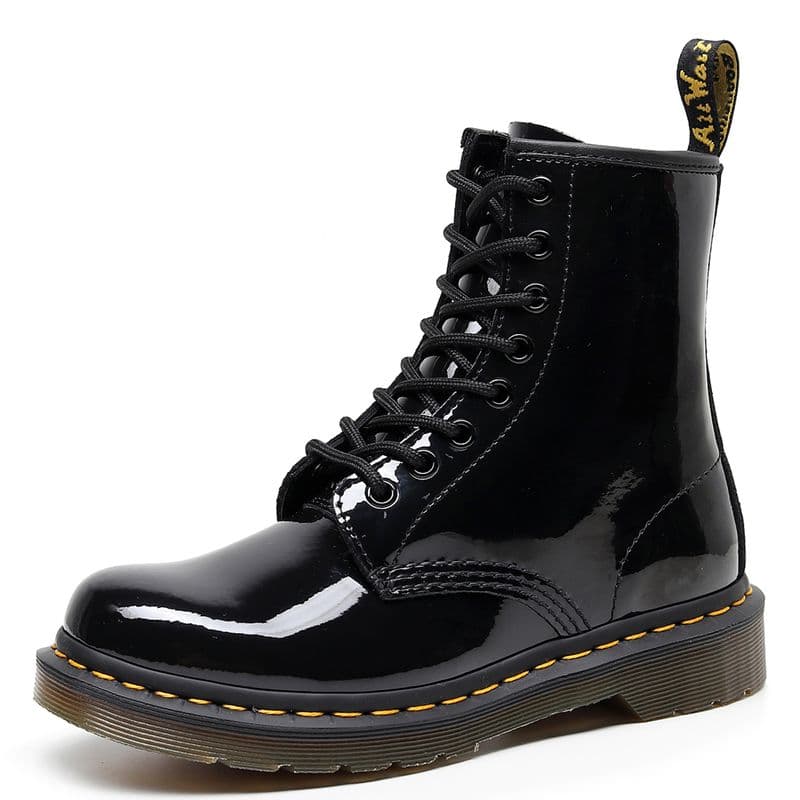 Cheville femme 2023 cuir noir plate-forme Couple bottes automne pour femmes Punk chaussures Botes Mujer