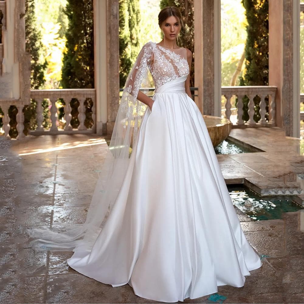 Women's wedding dress simple main wedding dress