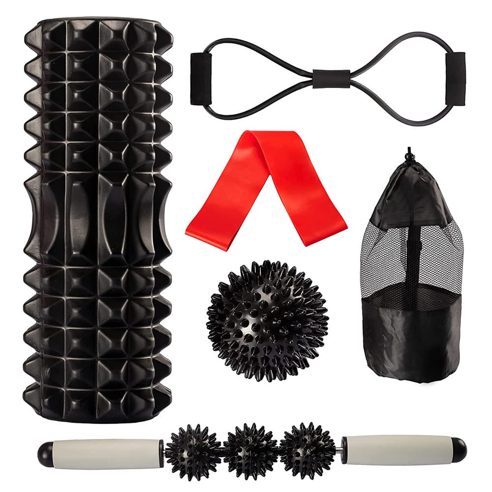 EVA Crescent yoga column foam shaft set hedgehog massage stick sole fascia ball Pilates Hip tension ring