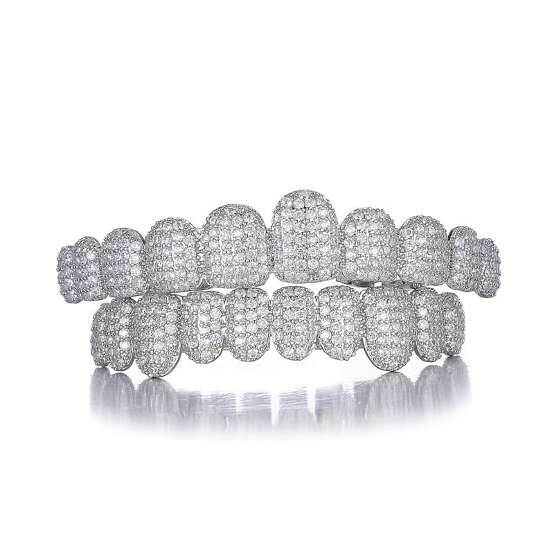 Hip hop braces inlaid with diamond jewelry accessories 10 teeth HIPHOP copper inlaid zirconium full diamond braces jewelry