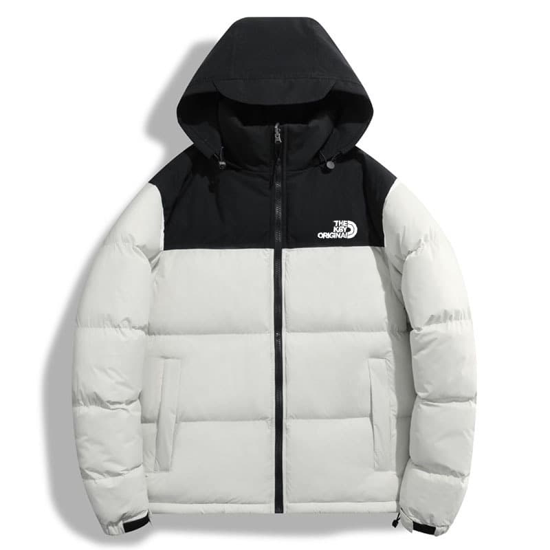 Men's Clothing Winter New Hooded Cotton Coat Couple Style Windproof Thick Warm Small Letter Print Loose Cotton Coat